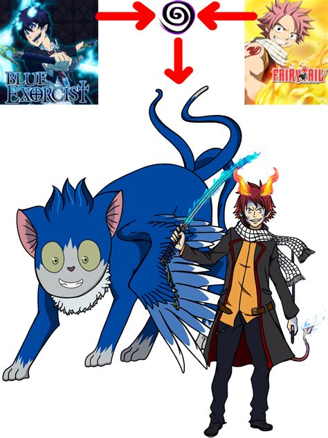 Natsu Dragneel Fused With Rin Okumura By Galahound19 On Deviantart