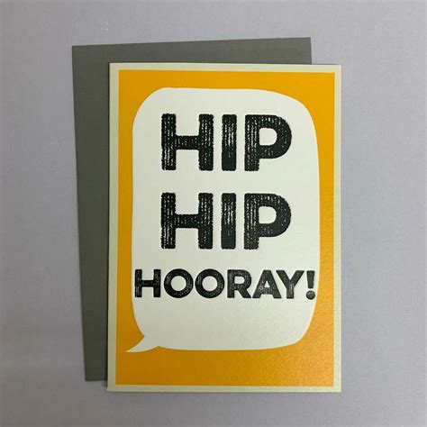 Hip Hip Hooray Greetings Card By Nest