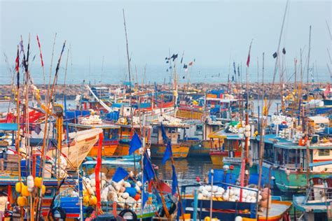 Beruwala Sri Lanka 10 February 2017 Fishing Boats Stand In