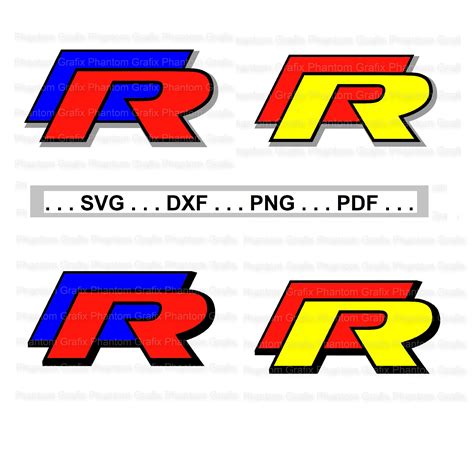 Vw R Logo Bundle 2 Svg Pdf Png And Dxf Digitale Etsyde