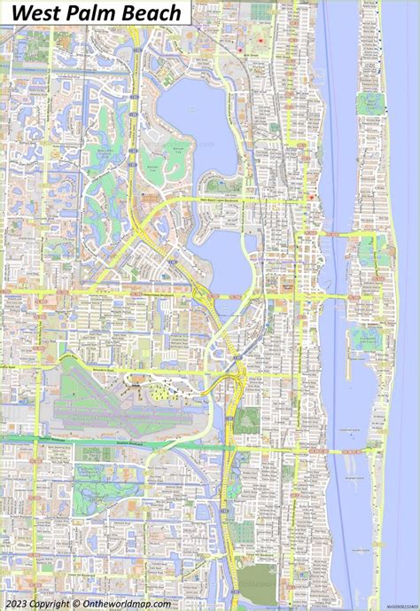 West Palm Beach Map Florida Us Detailed Maps Of West Palm Beach