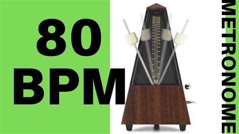 80 Bpm Metronome Click Track 80 Beats Per Minute Youtube