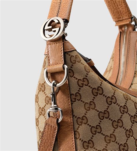 Gucci Miss Gg Original Gg Canvas Hobo In Brown Lyst
