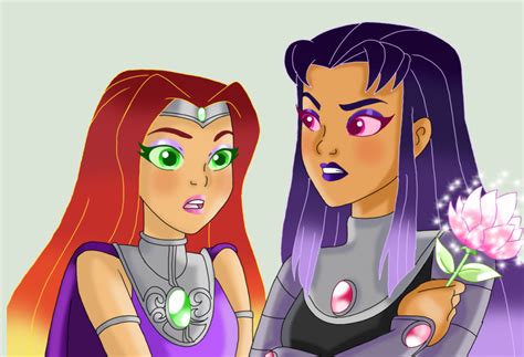 Starfire And Her Evil Sister Blackfire From Superhero Girls Girl Superhero Teen Titans