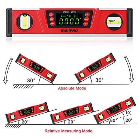 Risepro 10 Inch Digital Torpedo Level And Protractor Ip54 Protected