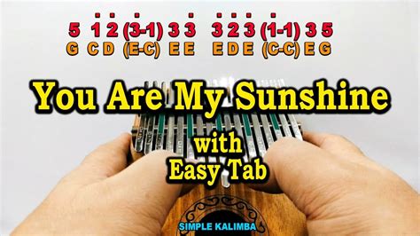 But we are two worlds apart. You Are my Sunshine ||•Kalimba with Easy Tab•|| - YouTube