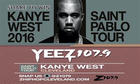 Win Now Kanye West Tickets To St Pablo Tour At The Q Arena [contest] Z 107 9