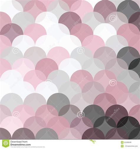 Background Circles Pattern With Transparent Pink And Grey