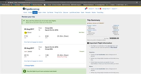 Road to Destiny: Expedia Flight Booking - Currency Scam - Beware!