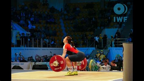 Women 75kg A Snatch 2014 World Weightlifting Championships Youtube