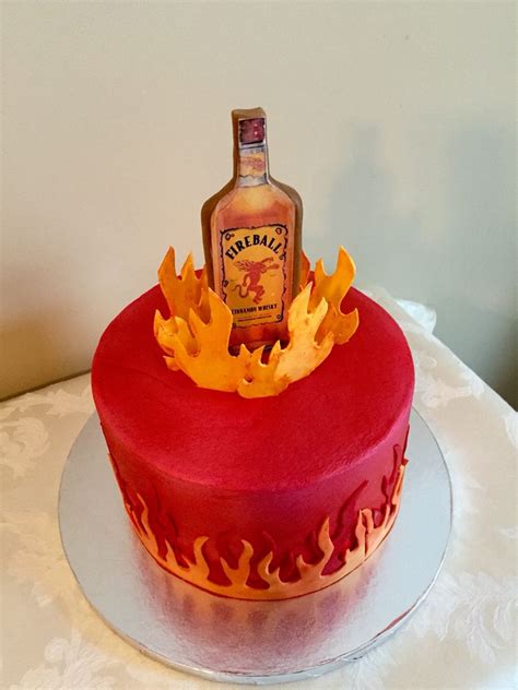Fireball Birthday Cake Alcohol Cake Cake Designs Birthday