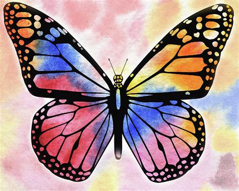 Rainbow Butterfly Painting By Irina Sztukowski Pixels
