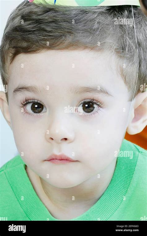 Close Up Of A Boy Stock Photo Alamy