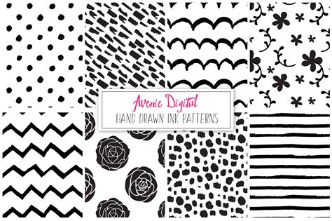 Hand Drawn Vector Patterns Papers Graphic Patterns ~ Creative Market