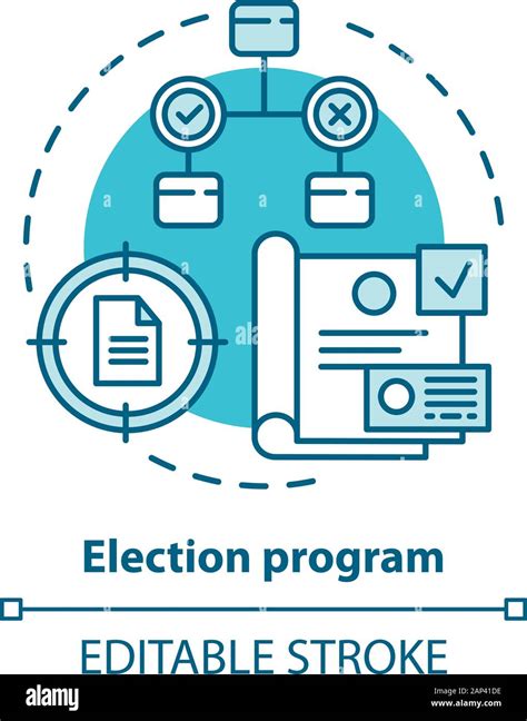 Elections Concept Icon Election Program Idea Thin Line Illustration