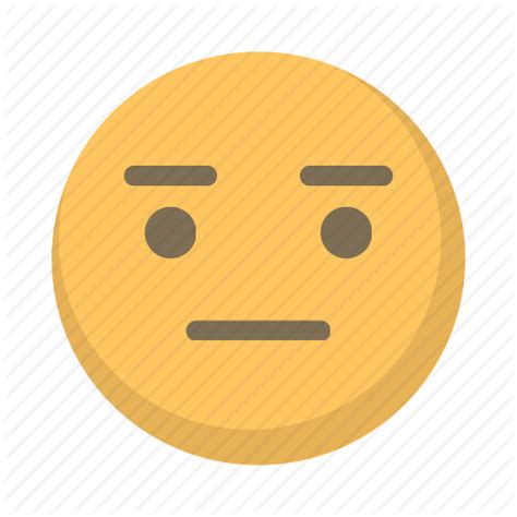 The straight face emoji first appeared in 2010. Blank, emoji, emoticon, face, not ammused, stare, straight icon