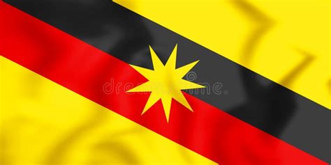 Flag Of Sarawak Malaysia Stock Illustration Illustration Of Symbol