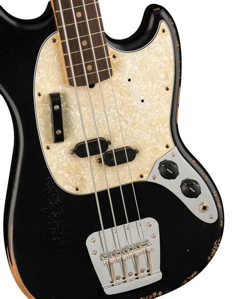 Fender JMJ Road Worn Mustang Bass Black - Music Machine - Musical Instruments NZ - Guitars NZ