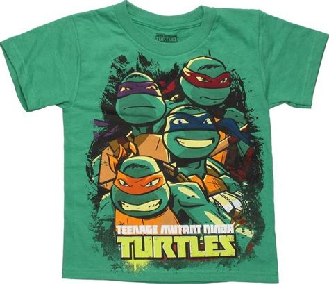 Ninja Turtles Group Busts Juvenile T Shirt T Shirt Shirts Turtle