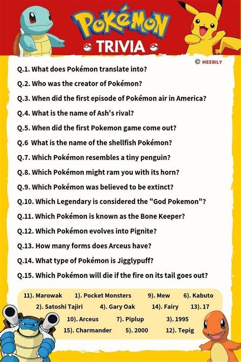 Check spelling or type a new query. Pokemon Trivia Questions & Answers - Meebily in 2020 ...