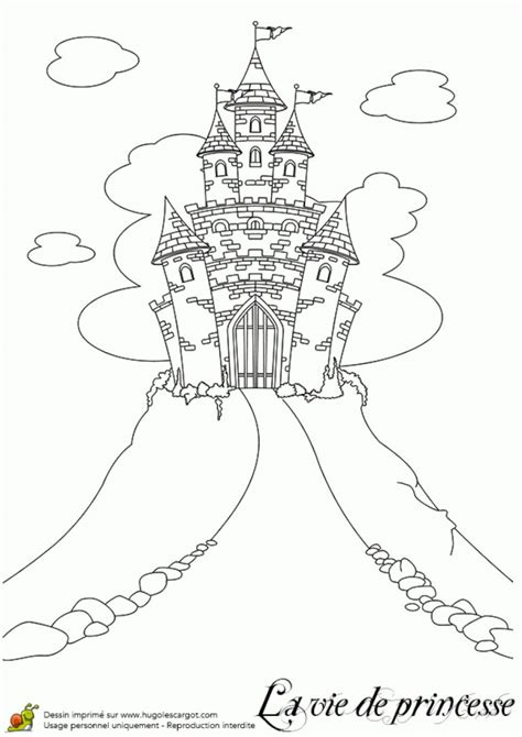 Coloriage Fr Coloriage Licorne Princesse Chateau tout Chateau De