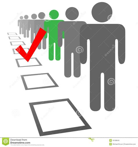 Choose People In Selection Election Vote Boxes Stock Vector