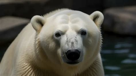 White Polar Bear Is In The Rain Background Barking Polar Bear Hd
