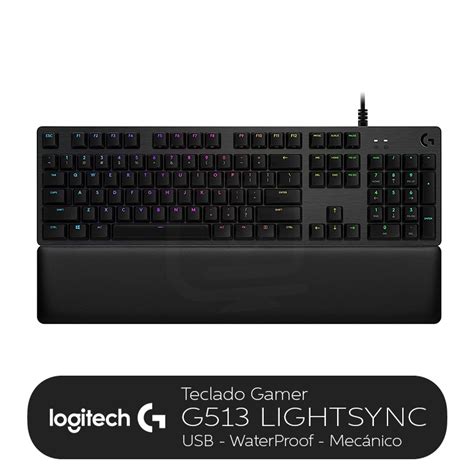 Teclado Logitech G513 Lightsync Gaming Rgb Black Lider Computer Aqp