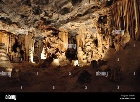Dripstone Formations In Cango Caves Oudtshoorn South Africa Stock
