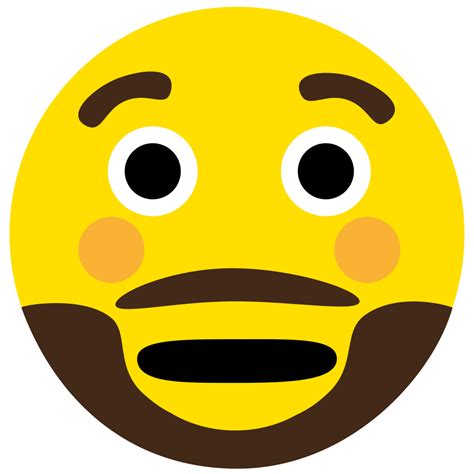 Amazed Beard Emoji Face Icon Free Download
