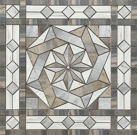 36 X 36 Tile Medallion Mosaic Happy Floors Etsy