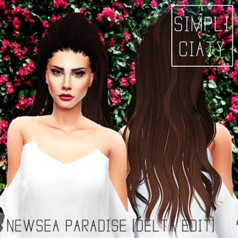 Simpliciaty Newsea`s Paradise Hair Retextured Sims 4 Hairs