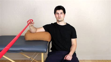 Shoulder Sitting External Rotation Theraband Abduction Youtube