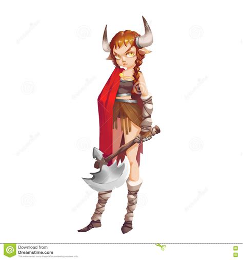 Cool Characters Series Wild Savage Viking Girl Warrior