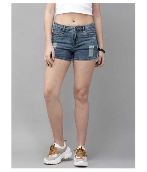 Buy Areal Fashion Denim Hot Pants Grey Online At Best Prices In India