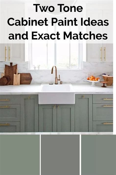 Two Color Kitchen Cabinets Ideas And Exact Paint Color Matches