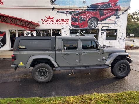 Gray Jeep Gladiator With Leer XQ TopperKING TopperKING Providing All Of Tampa Bay
