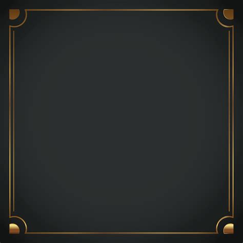 Luxury Frame On Black Background Vector Vector Background Free Download