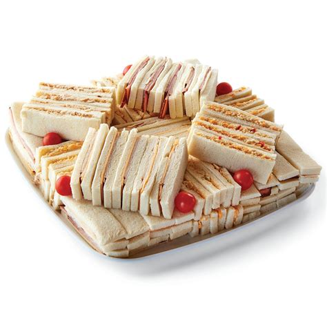 h e b deli large party tray gourmet finger sandwiches shop standard party trays at h e b
