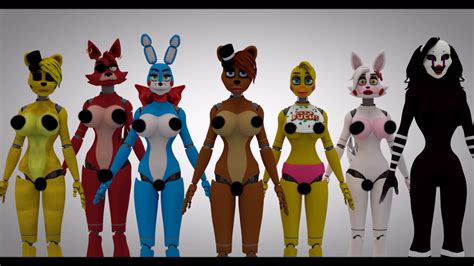 Fnaf Sexy Models Exported By Junior Dgames Youtube