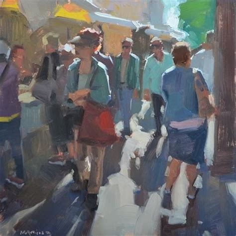 Daily Paintworks Crowded Market Original Fine Art For Sale