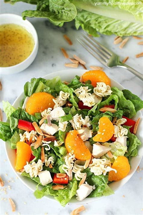 Enjoy this meal for lunch or dinner! Chinese Chicken Salad with Easy Homemade Dressing - Yummy ...