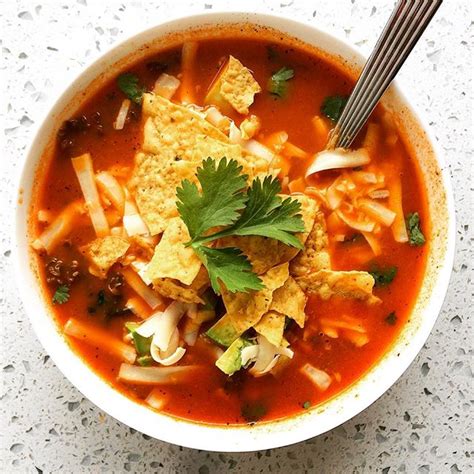 Mexican Chicken Tortilla Soup With Ancho Chilies And Fire Roasted