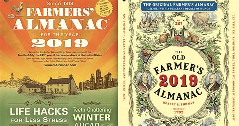 2019 Winter Weather Forecast Farmers Almanac Vs Old Farmers Almanac
