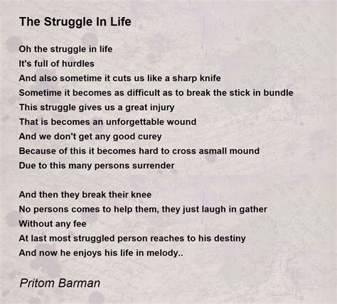 Poems About Life And Struggles