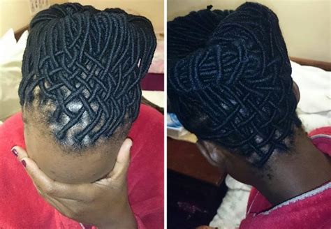 Weave hairstyles are a great alternative to styling your own natural hair, especially when you're ready for a new look without causing any damage to your own hair. Wool dreads shared by Nwabisa - Black Hair Information
