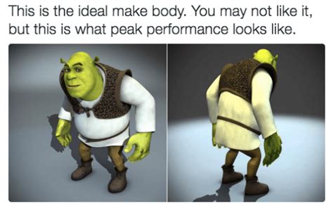 You May Not Like It But These Memes About The Ideal Make Body Are What Peak Performance Looks