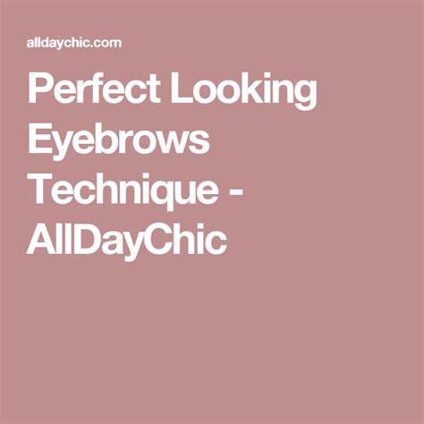 Perfect Looking Eyebrows Technique Alldaychic Liquid Eyeliner Eyebrows Eyeliner