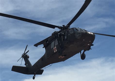 Black Hawk Helicopters Practice Landing At Memorial Hospital
