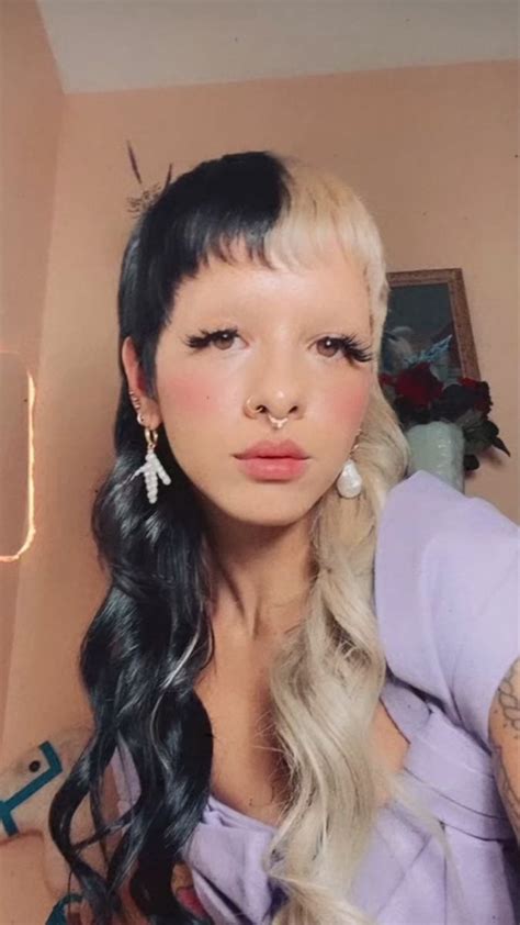 Melanie Martinez March 21 2021 In 2023 Split Dyed Hair Hair Inspo